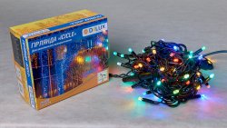 Гирлянда внешняя светодиодная Delux Icicle 75LED 2x0.7m 18 flash мул/черн IP44