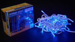 Гирлянда внешняя светодиодная Delux Icicle 75LED 2x0.7m 18 flash син/бел IP44