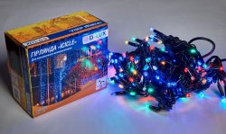 Гирлянда внешняя светодиодная Delux Icicle 108LED 2x1m 27 flash мул/черн IP44