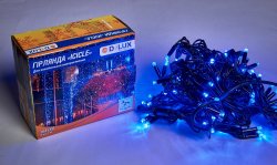 Гирлянда внешняя светодиодная Delux Icicle 108LED 2x1m 27 flash син/черн IP44
