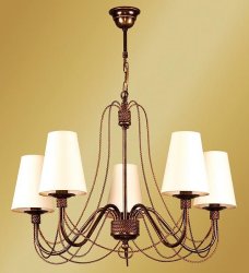 Люстра с абажурами Kemar Preto II P/5/S