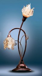 Настольная лампа флористика N&B Light Лебедь 1092