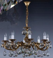 Люстра хрустальная Alice VIII. Brass antique Color CL