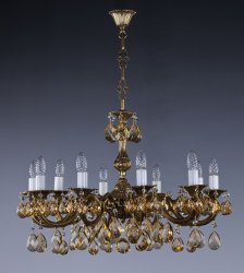 Люстра кришталева Art Glass Alice X. brass antique 8003 Зrystal Exclusive 