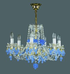 Люстра хрустальная Art Glass Galina light blue