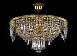 Люстра потолочная хрустальная Art Glass Iris dia. 400 Crystal Exclusive