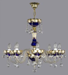 Люстра хрустальная Art Glass Leona VIII blue Classic