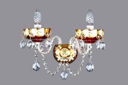 Светильник настенный(бра) Art Glass Rita II red Classic