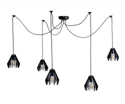 Люстра паук лофт Atmolight Stels Spider-5 BlackPearl