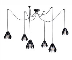 Люстра паук лофт Atmolight Stels Spider-6 BlackPearl