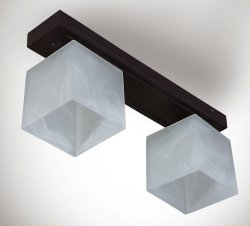 Люстра пристельова з дерева й скла 20491 