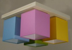 Люстра стельова з абажурами 22281/7