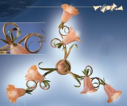 Люстра припотолочная флористика 645