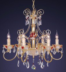 Люстра хрустальная Wunderlicht Ruby Hearts WL61392-6+2KG