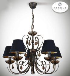 Люстра с абажурами и хрусталем 44121/1