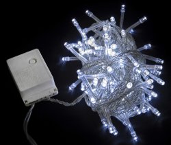 Гирлянда внутренняя светодиодная Delux String С 100 LED 5m белый/прозр IP20