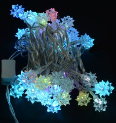 Гирлянда внутренняя светодиодная Delux Diamond 60LED (RGB/проз) IP20