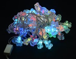 Гирлянда внутренняя светодиодная Delux Santa 60LED 7,5м (RGB/проз) IP20