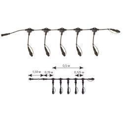 Конектор для гірлянд T-type 6 виходів IP44 