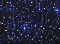 Гирлянда светодиодная Delux Curtain 456LED 2x1,5м (син/проз) IP20