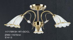 Люстра припотолочная TINKO 11717BR/3H WT GO/CL