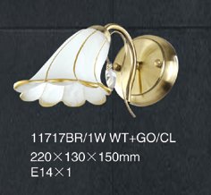 Бра класичне TINKO 11717BR/1W WT GO/CL