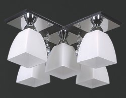 Люстра припотолочная TINKO 98811CR+BK/5C