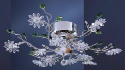 Люстра галогенная TINKO 92331CR/16H CL+GN