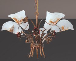 Люстра классическая TINKO 21555/5P WT+GO