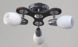 Люстра припотолочная TINKO 16911CR+BK/3H