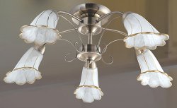 Люстра стельова TINKO 13675BR/5H WT+GO