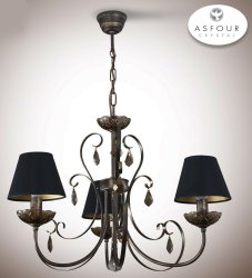 Люстра с абажурами и хрусталем 33121/1