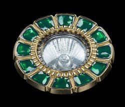 Точечный светильник врезной ArtGlass Spot 51 Green Gold
