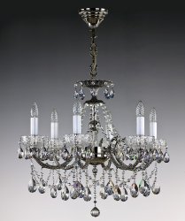 Люстра кришталева Art Glass CR 0006/06/20 nickel antique 8006 Crystal Exclusive 