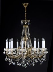 Люстра кришталева Art Glass CR 0006/10/20 brass antique Crystal Exclusive 