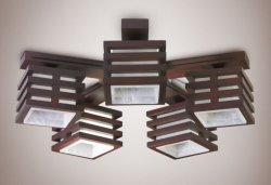 Люстра стельова з абажурами 55681