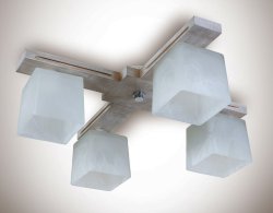 Люстра потолочная из дерева и стекла 88491/1