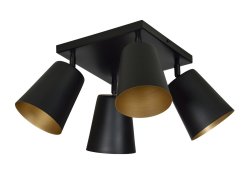 Люстра потолочная лофт EMIBIG Prism Black-Gold 406/4