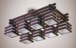 Люстра деревянная потолочная 55241