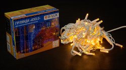 Гирлянда внешняя светодиодная Delux Icicle 75LED 2x0.7m 18 flash желт/бел IP44