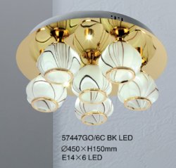 Люстра пристільна TINKO 57447GO/6C BK LED