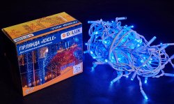 Гирлянда внешняя светодиодная DELUX ICICLE 108LED 2x1m 27 flash син/бел IP44