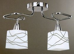 Люстра потолочная 81334CR/2H WT+BK