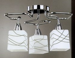 Люстра потолочная TINKO 81334CR/3H WT+BK