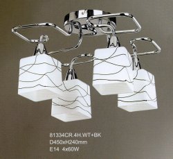 Люстра потолочная 81334CR/4H WT+BK