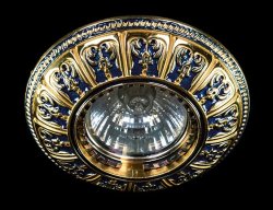 Точечный светильник врезной ArtGlass Spot 50 Blue Gold