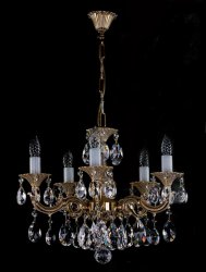 Люстра хрустальная Art Glass Jarmila V white gold CE