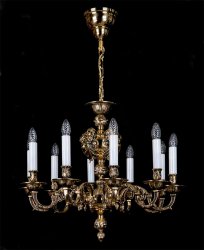 Люстра классическая Art Glass Mona X brass antique