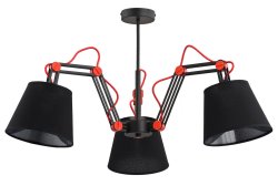 Люстра современная с абажурами ALFA Anakin Black 22683