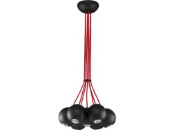 Люстра подвес Nowodvorski Bubble black-red 6148